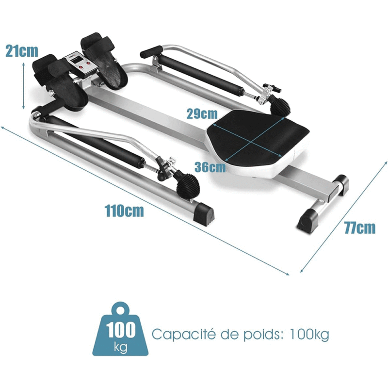 Rameur d'Appartement Hydraulique Scandinave